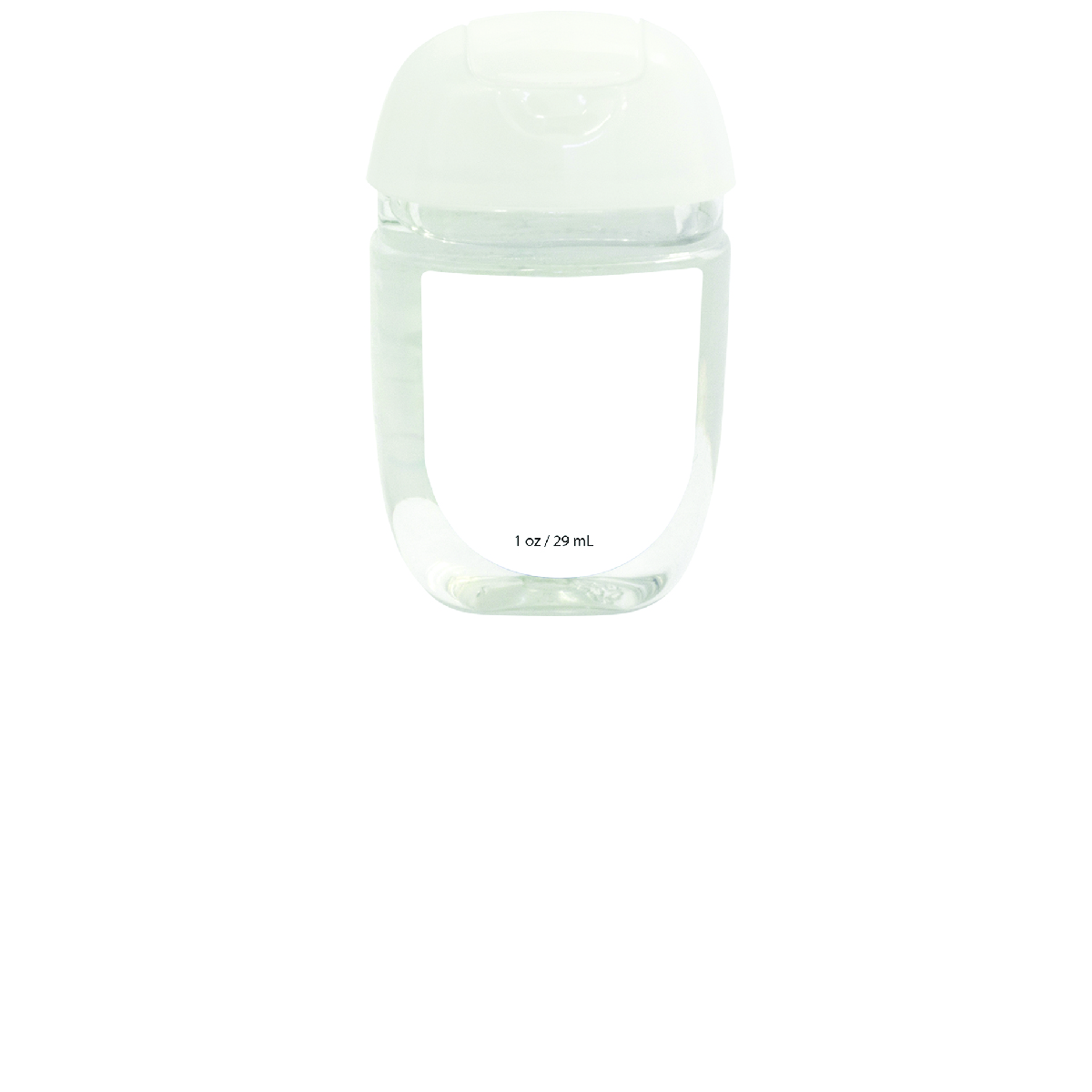No Attachment Hand Sanitizer Gel Pocket Bottle 1 oz (64%) w/o Silicone Attachment