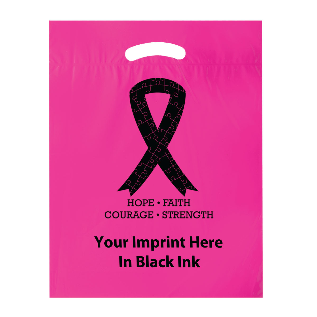 Pink Pink Die Cut Bag (12"W x 3" x 15"H)