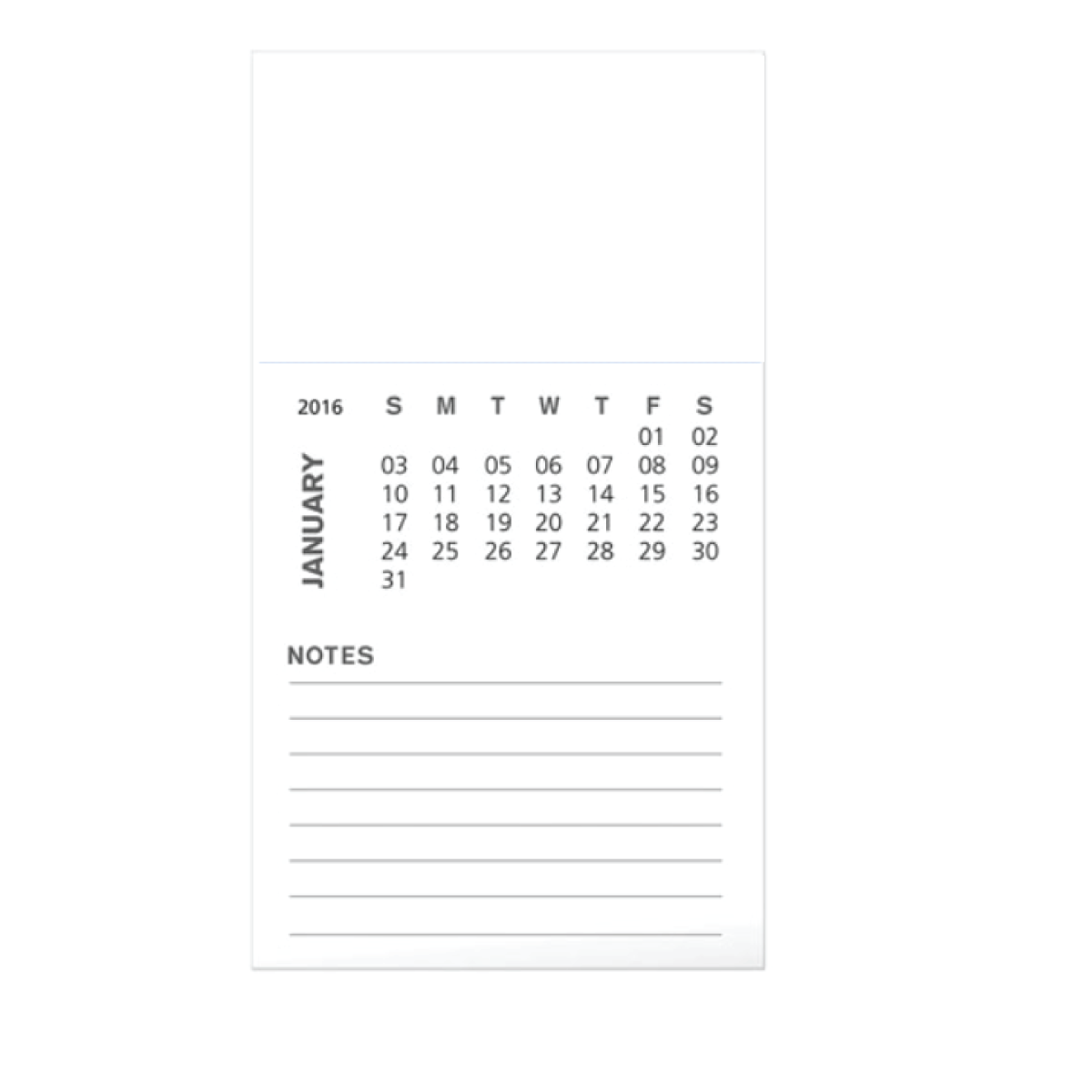 Full Color Process 1 Location BIC Business Card Magnet with 12 Sheet Calendar