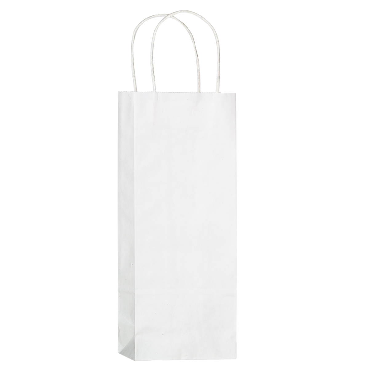 White White Kraft Paper Wine Tote