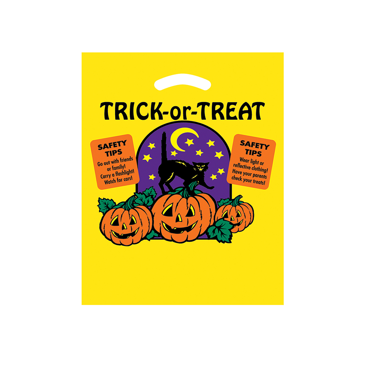 Screen Print 1 Color 1 Location Halloween Stock Design Yellow Die Cut Bag Trick-or-Treat 