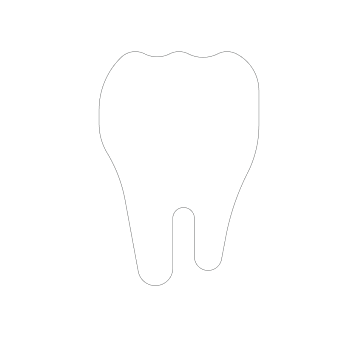 Full Color Process 1 Location BIC Tooth Small Stock Shape Magnet (30 mil)