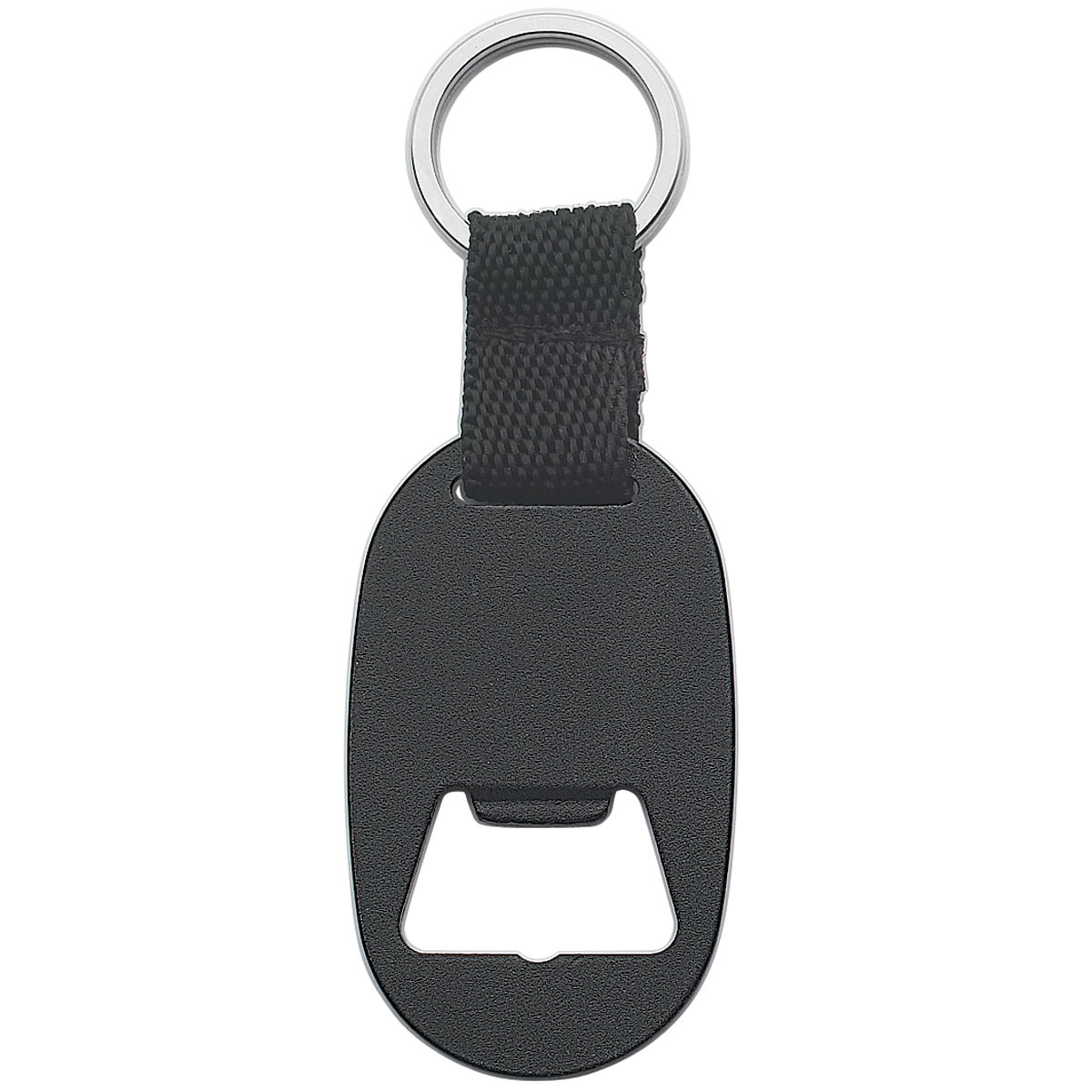 Black Metal Key Tag With Bottle Opener 