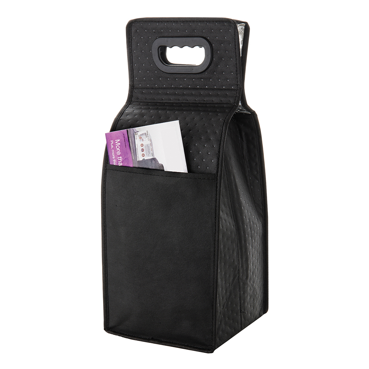 Black Insulated Wine Bag