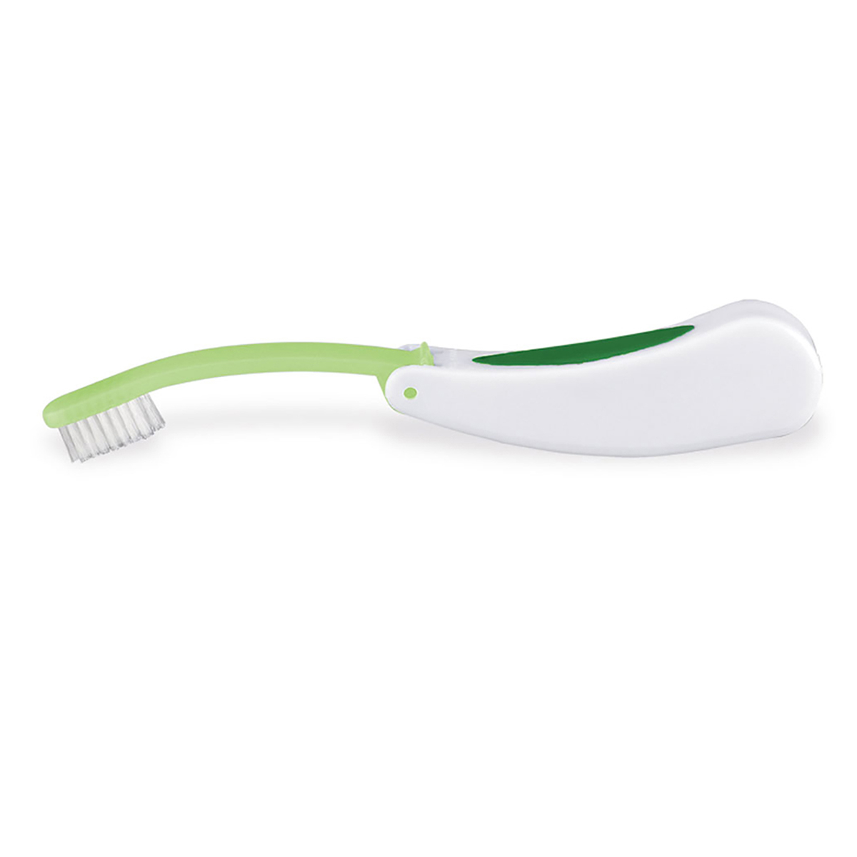 Green Grip and Crystal Green Brush Handle Fold-Away Toothbrush
