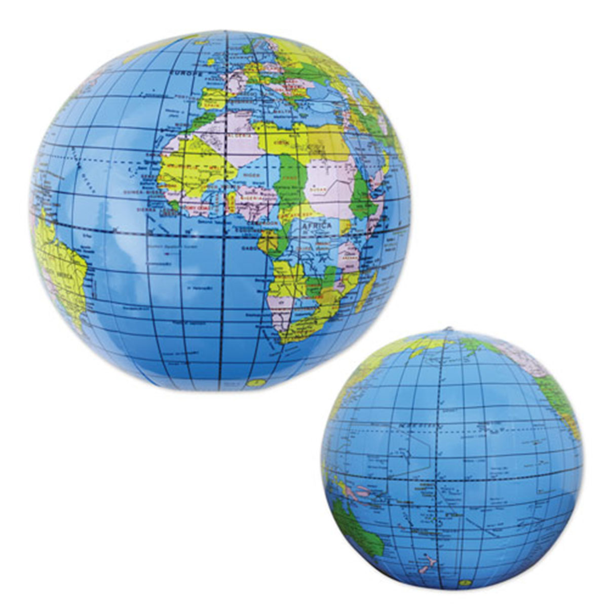 Screen Print 1 Color 1 Location Globe Beach Ball (14" Dia.)