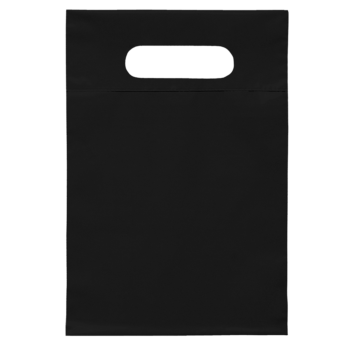 Black Die Cut Handle Bag (7"W x 10.5"H)