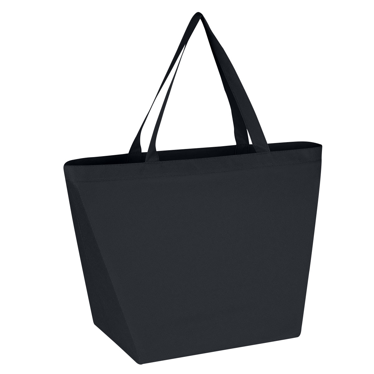 Black Non-Woven Shopper Tote (20"W x 8"D x 13"H)