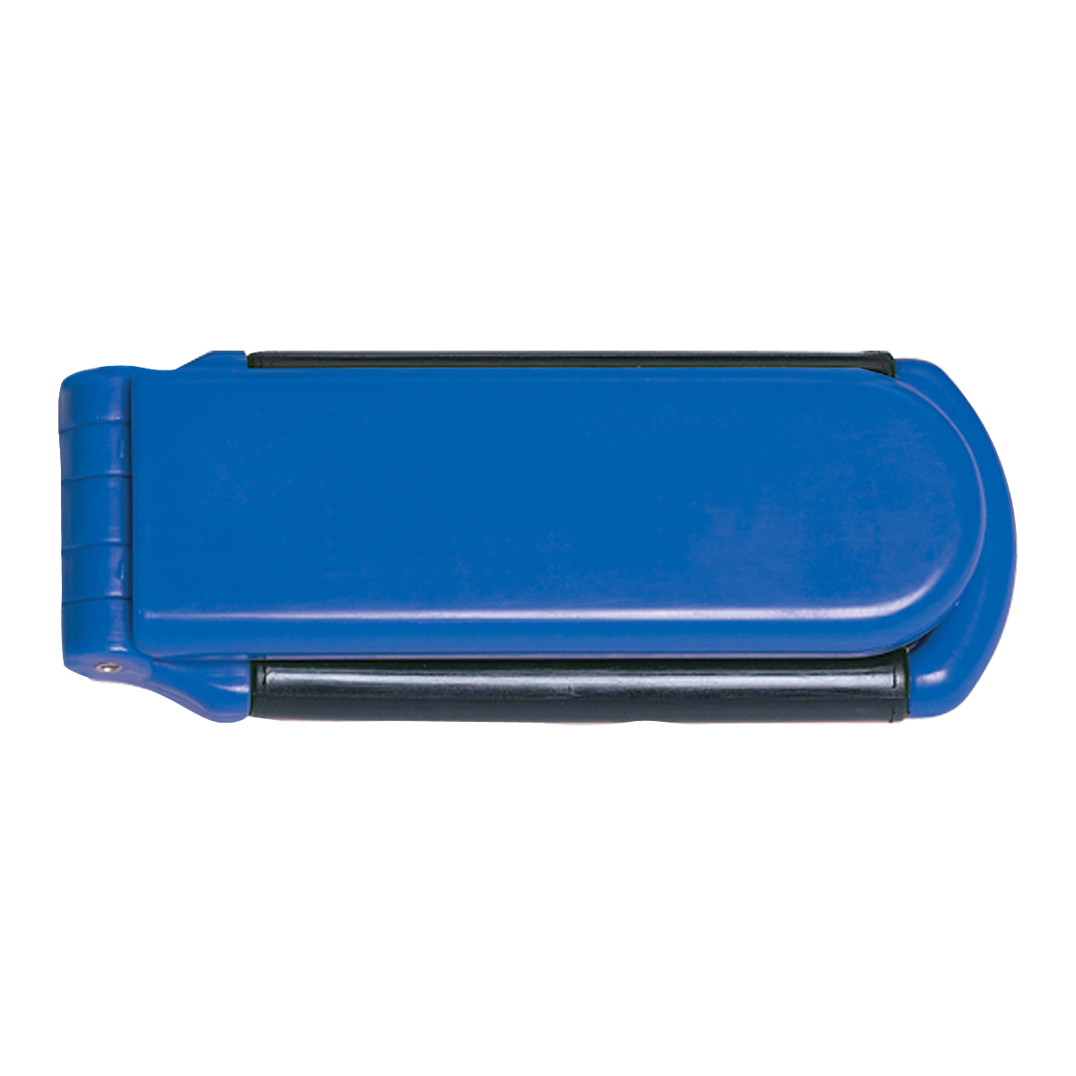 Blue Kwik-Fix Folding Brush With Mirror
