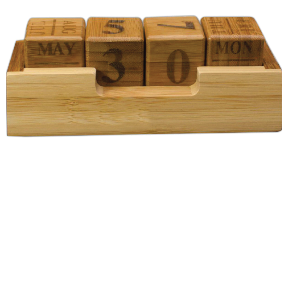 Laser Engraved 1 Location Bamboo Perpetual Calendar