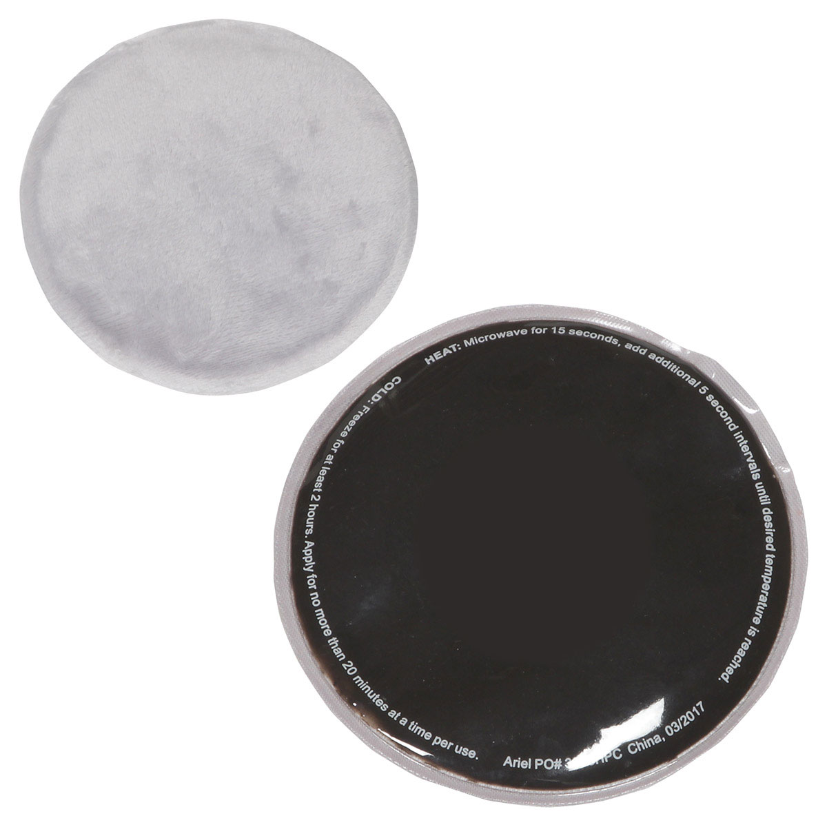 Screen Print 1 Color 1 Location ComfortClay™ Plush Round Pack Gray