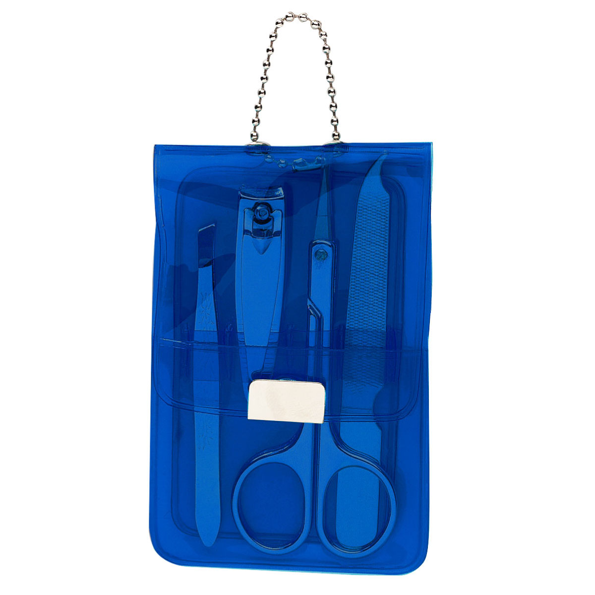 Blue Vinyl Manicure Set