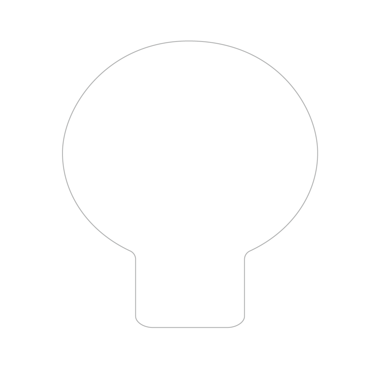 Lightbulb Fabric Shape Mouse Pad (1/8")