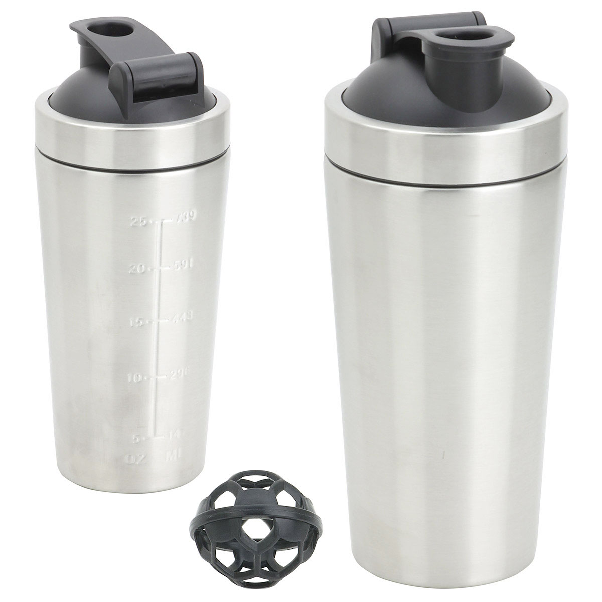 Black Pop Top Stainless Steel Shaker Tumbler (25oz) 