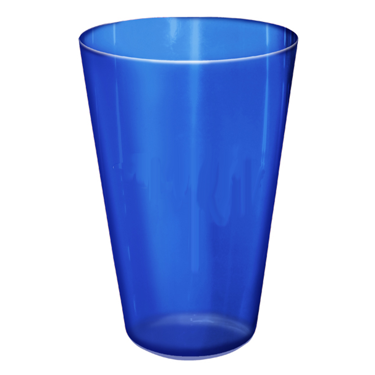 Blue Plastic Pint Glass (16 oz)