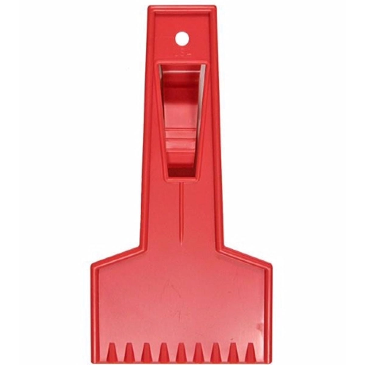 Red Ice Scraper with Visor Clip