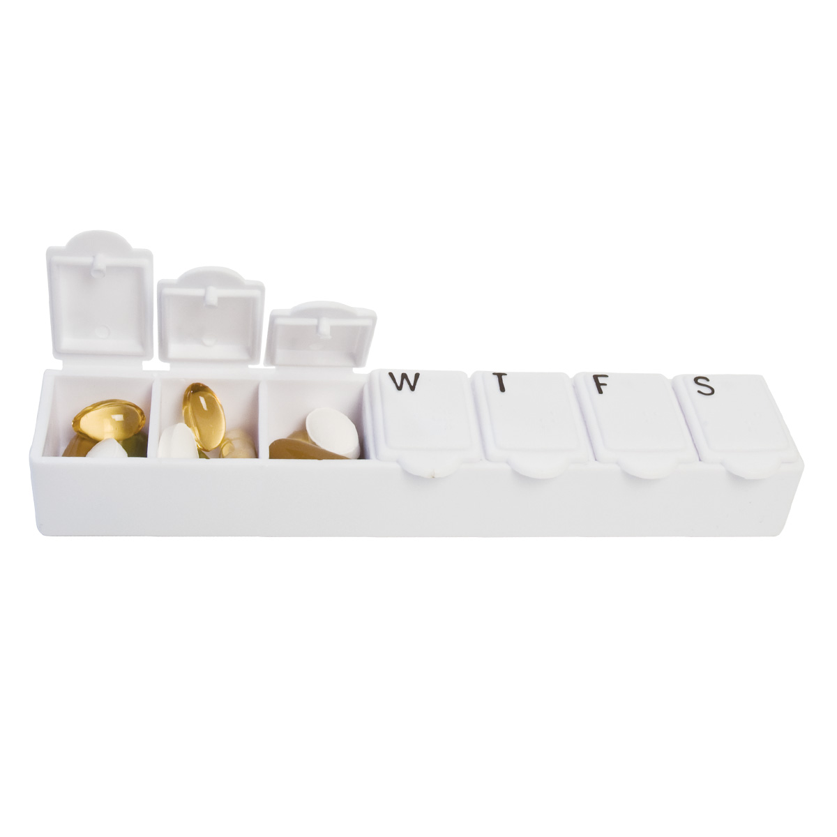 White 7 Day Pillbox
