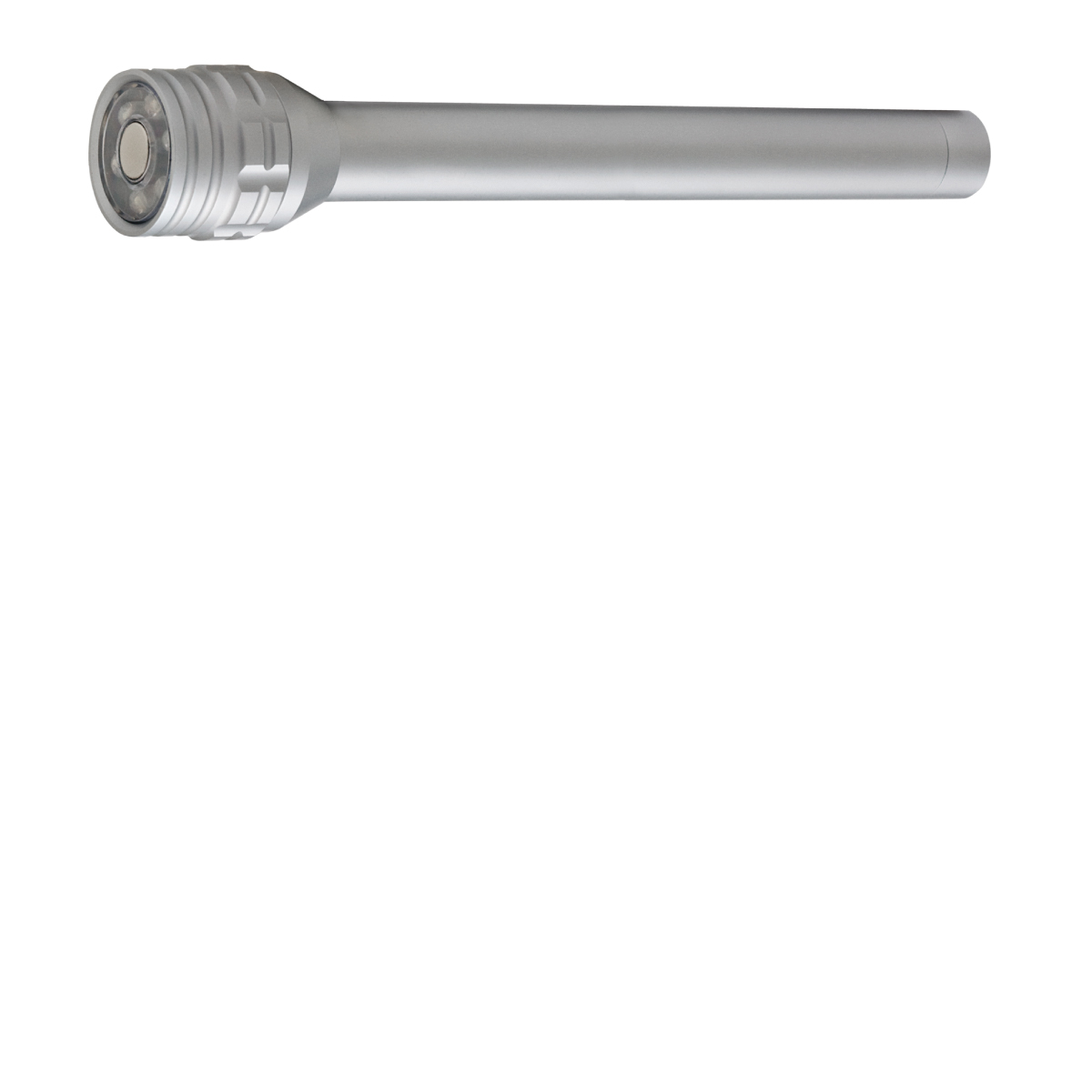 Silver Flashlight with Magnetic Pick Up Tool