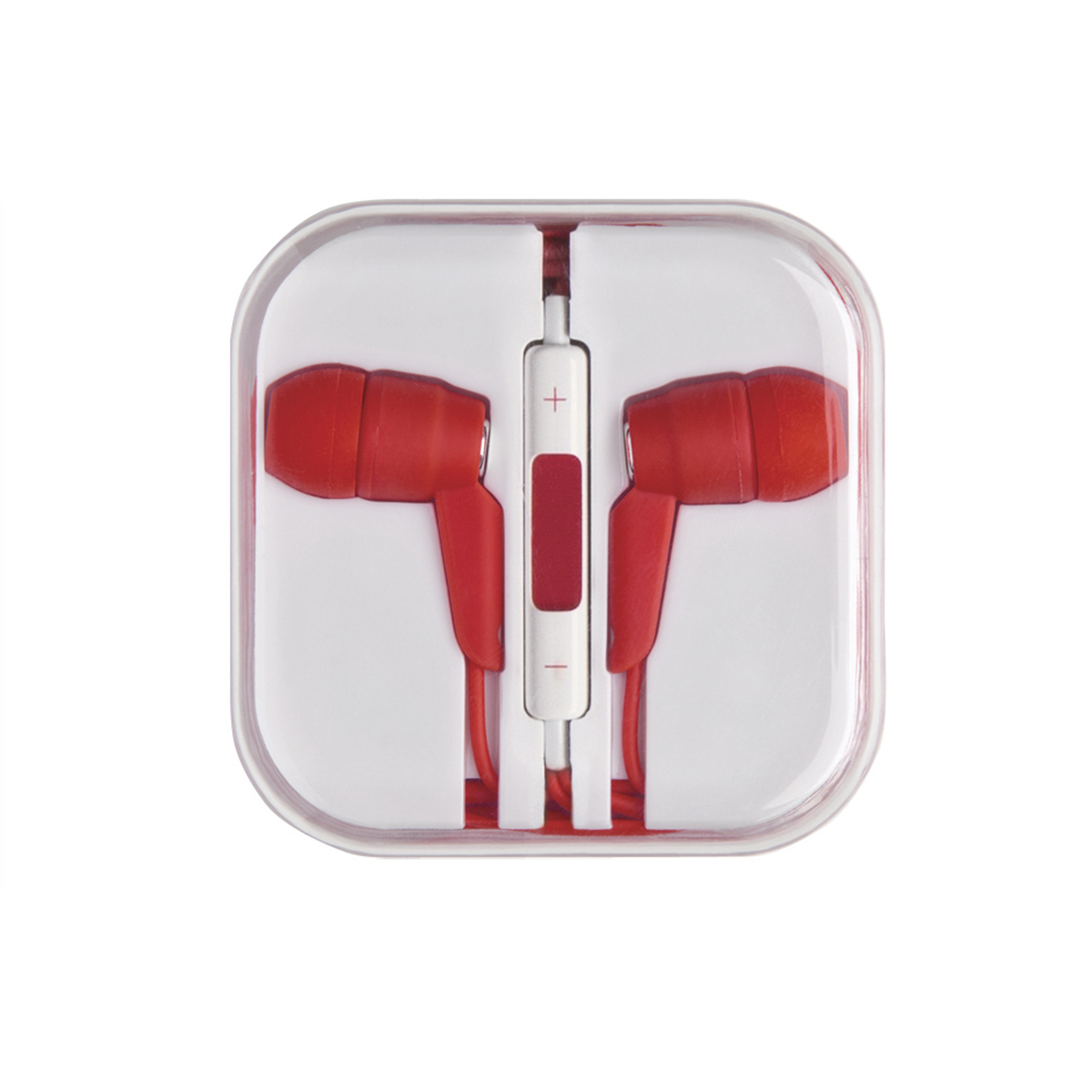 Red High Quality Stereo Earphones with Microphone