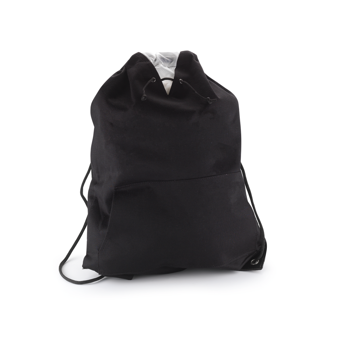 Black Jersey Cooler Sweatshirt Drawstring Bag