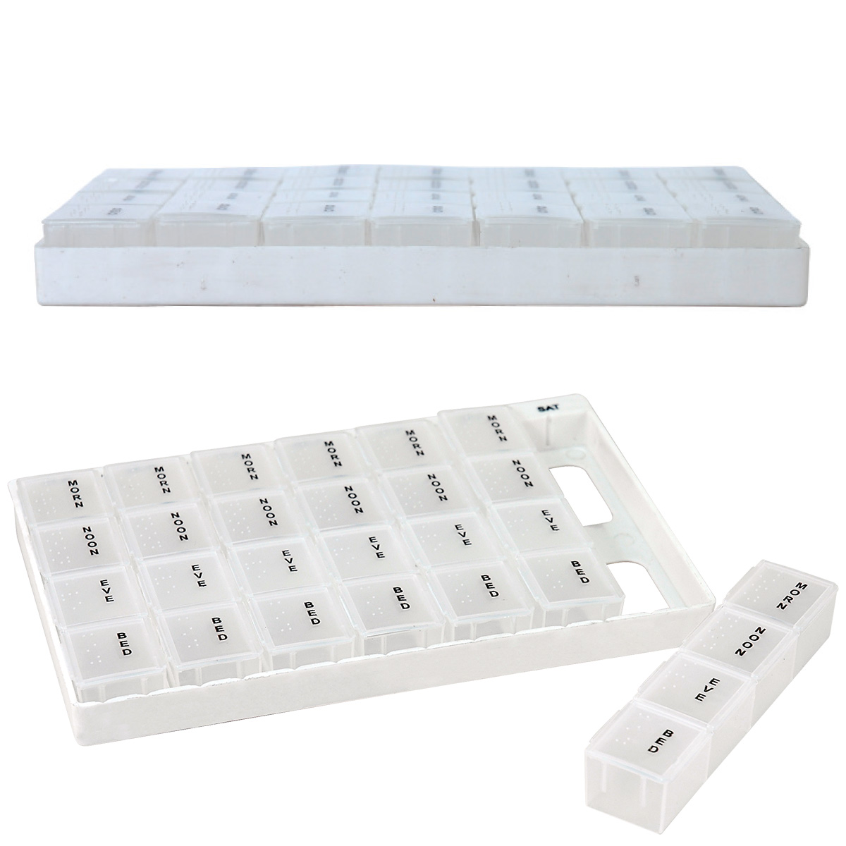 White 7 Day 28 Slot Pillbox 